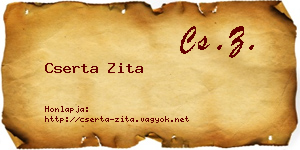 Cserta Zita névjegykártya